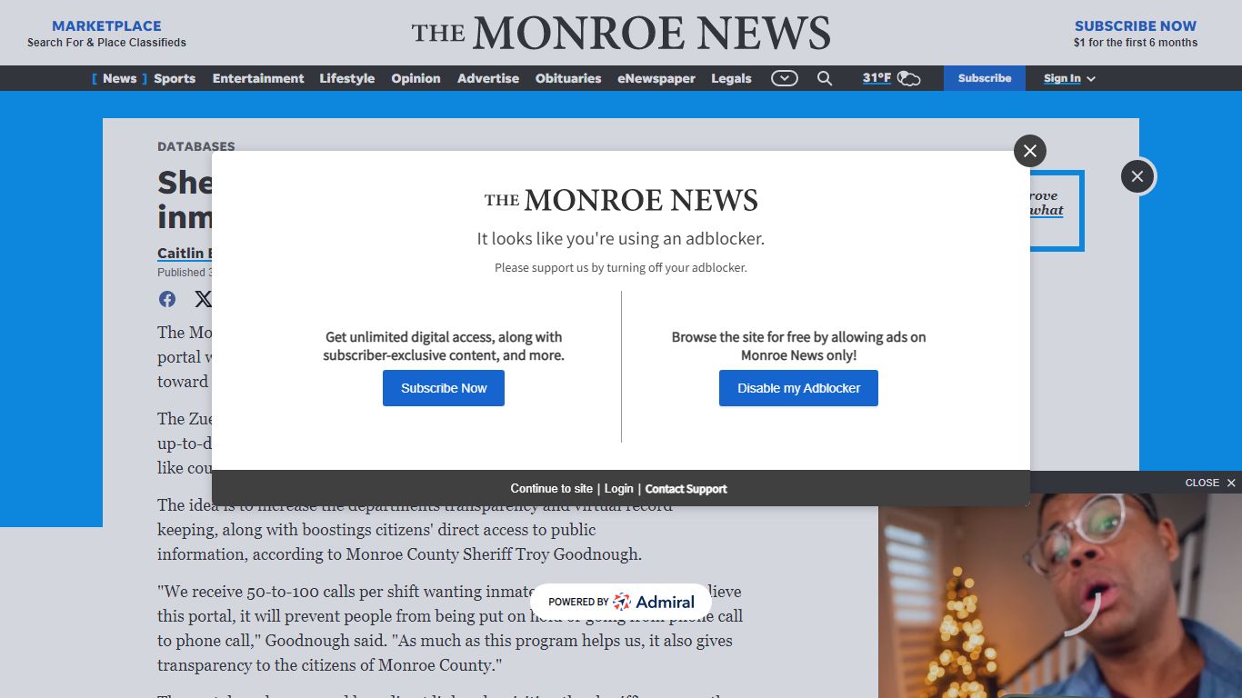 Sheriff's office launches new online inmate portal - Monroe News